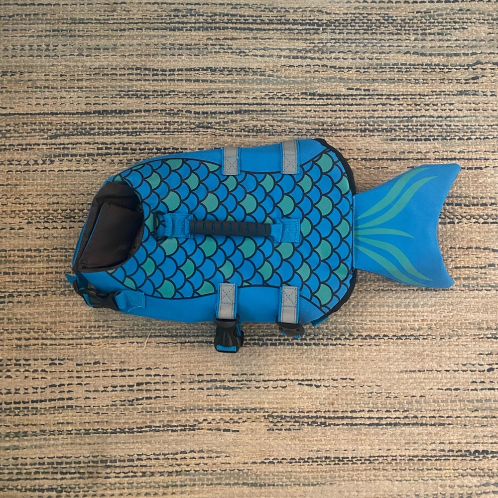 Mermaid dog life vest